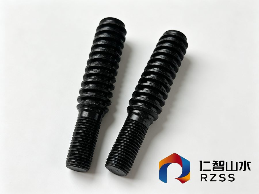 Custom black oxide weld studs with knurled shoulder