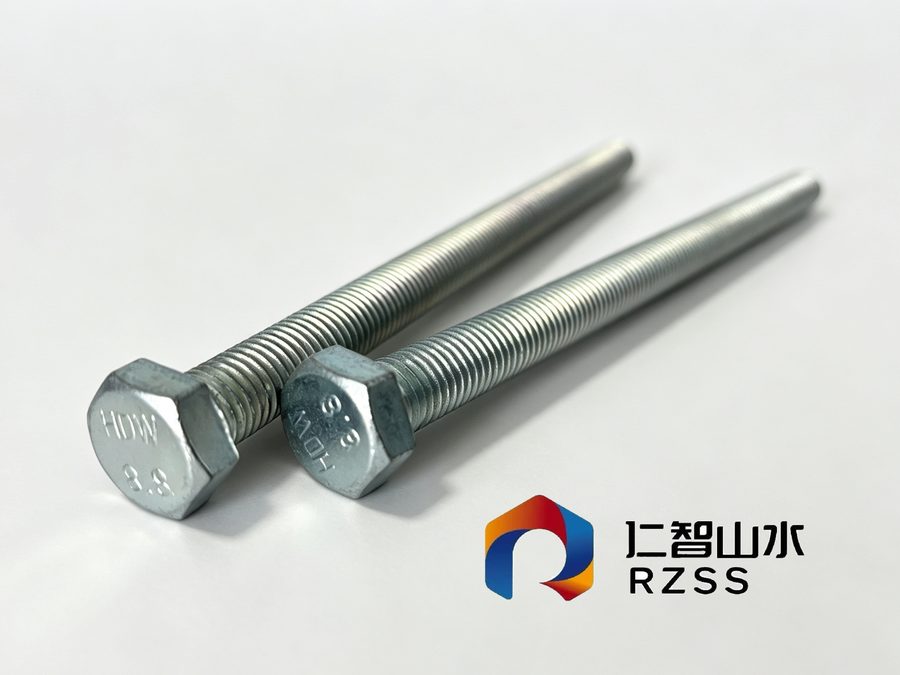 Zinc plated class 8.8 hex bolts with head marking