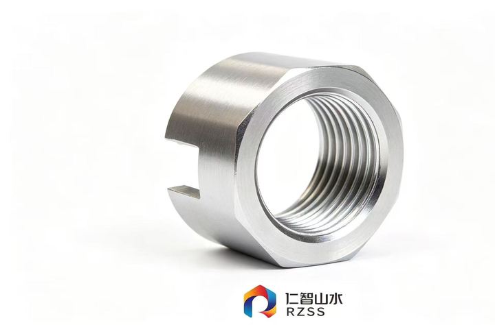 Stainless slotted round nut