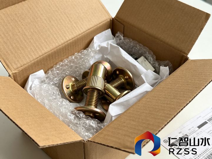 Bolt and washer kits counted and boxed for a customer order